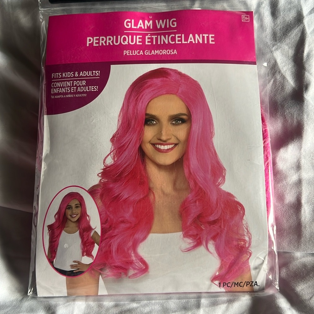 Pink costume wig NEW